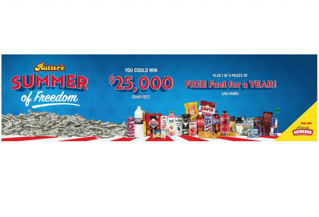 Rutter’s 2026 Summer of Freedom Sweepstakes - Win $25,000 & More