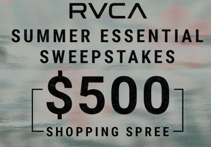 RVCA Summer Swim Sweepstakes - Win A $500 Gift Card