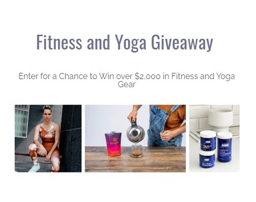 RY Outfitters Fitness & Yoga Giveaway - Win $2,500 Worth Fitness & Yoga Gear.