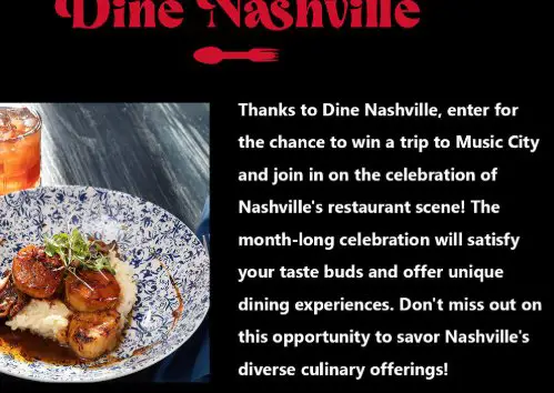 Ryan Seacrest’s Dine Nashville Flyaway Sweepstakes - Win A Trip For 2 To Nashville