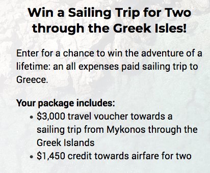 Sailing Trip For Two