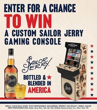 Sailor Jerry Gaming Promotion - Win a Sailor Jerry Gaming Arcade