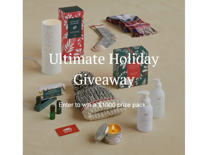 Saje and Roots Holiday Giveaway - Win Prize Packages and a Gift Card
