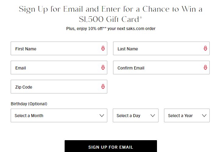 Saks Fifth Avenue December 2022 Gift Card Giveaway - Win A $1,500 Gift Card