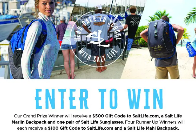 Salt Life Head Back To School Sweepstakes -  Win A $900 Back To School Prize Package