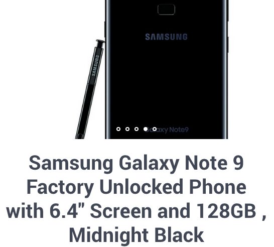 Samsung Galaxy Note 9 Factory Unlocked Phone