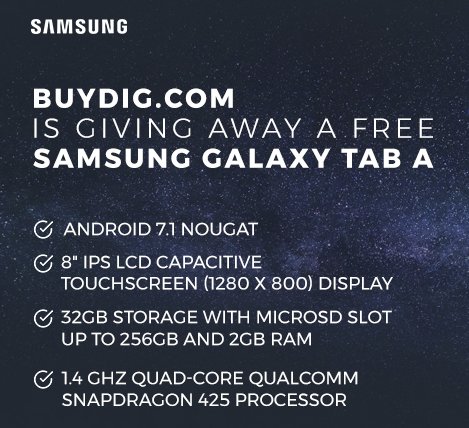 Samsung Galaxy Tab Giveaway
