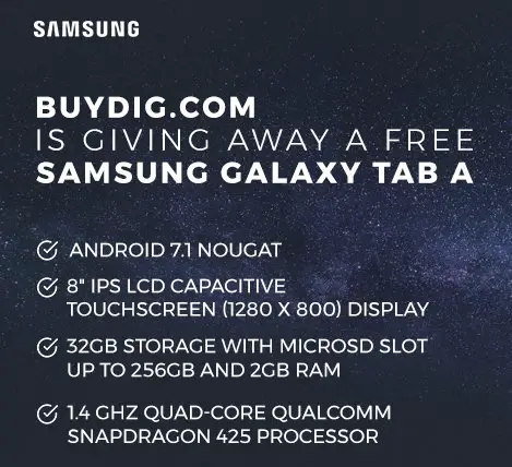 Samsung Galaxy Tab Giveaway