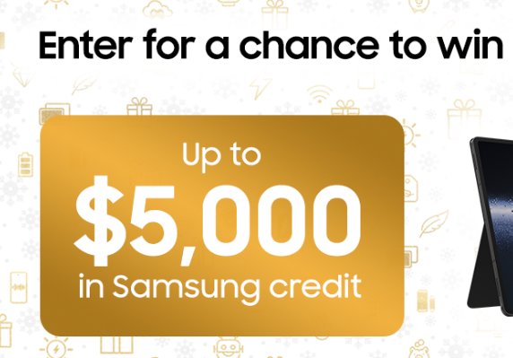 Samsung Holiday eCertificate Sweepstakes - Win A $5,000 Samsung Gift Card