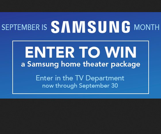 Samsung Sweepstakes - Free Home Theater