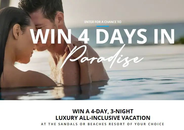 Sandals 2025 Beaches Giveaway - Win a trip for 2 to a Sandals resort