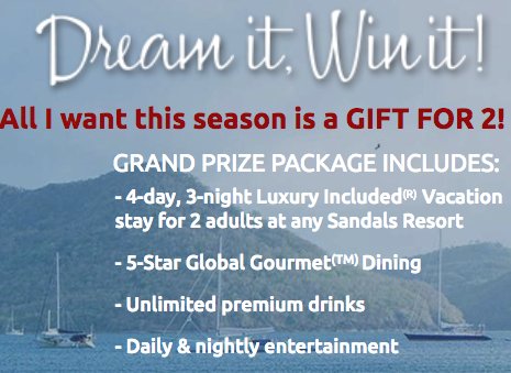 Sandals Resorts Vacation Giveaway