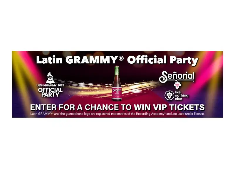 Sangría Señorial, Official Sponsor of the Latin GRAMMY® Official Party Sweepstakes - Win Two VIP Tickets & Cash