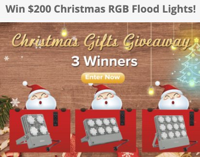 Sansi RGB Flood Light Giveaway