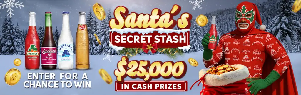 Santa's Secret Stash Christmas Cash Sweepstakes – Win A $500 Visa e-Gift Card (50 Winners)