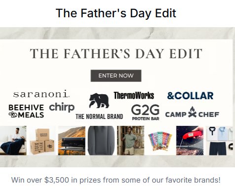 Saraloni Luxury Blankets and Gifts The Father's Day Edit Giveaway - Win a $3,500 Prize Pack