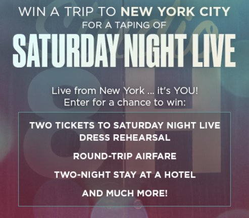 Saturday Night Live Sweepstakes