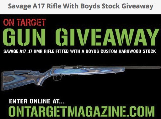Savage A17 Rifle With Boyds Stock Giveaway
