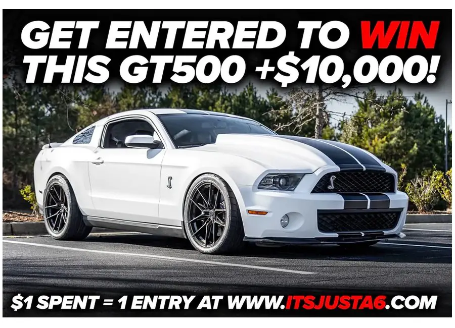 Save the Racecars Giveaway #6 Sweepstakes - Win A 2010 Ford Mustang Shelby + $10,000