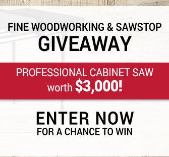 SawStop Sweepstakes 2018
