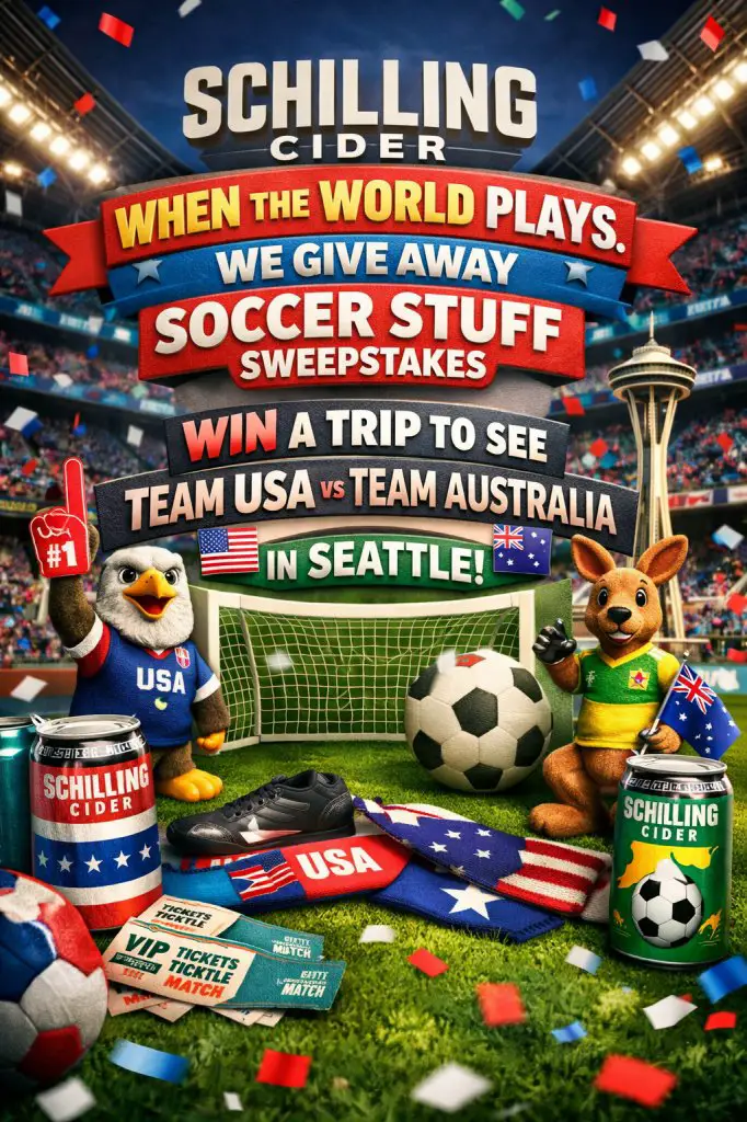 Schilling Cider When the World Plays, We Give Away Soccer Stuff Sweepstakes – Win A Trip To See Team USA vs Team Australia In Seattle