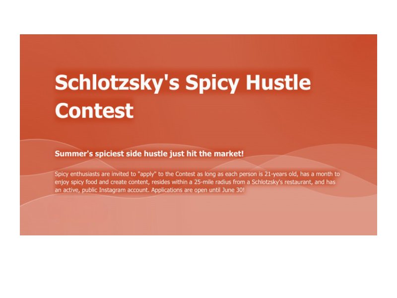 Schlotzsky's Spicy Hustle Contest - Win $15,000 Cash, A Trip To Schlotzsky's Headquarters In Atlanta & More
