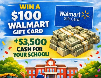 School Family Media 1 Hour for Schools Pledge 2026 Sweepstakes- Win A $100 Walmart Gift Card + $3,500 Cash For Your School