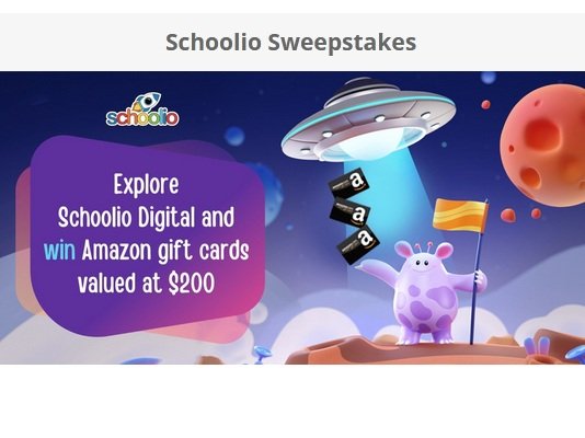 Schoolio Sweepstakes - Win a $200 Amazon Gift Card