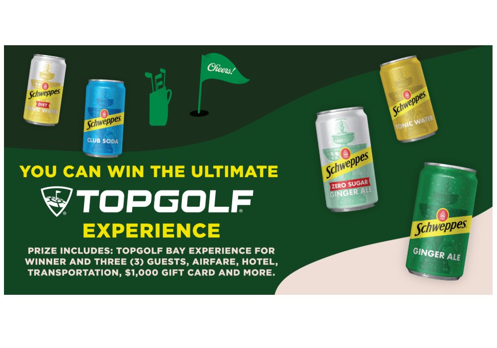 Schweppes 2026 Golf Sweepstakes - Win A Topgolf Trip For Four