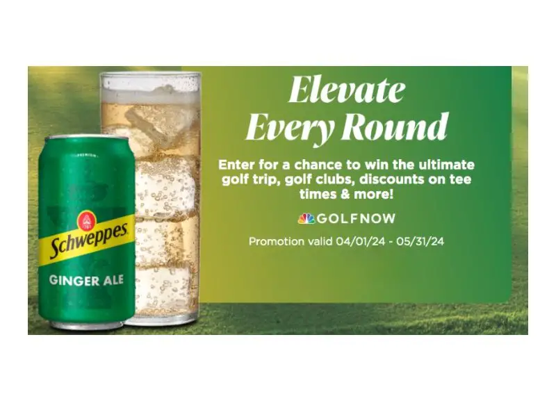 Schweppes Golf Instant Win - Win GolfNow Gift Cards & More