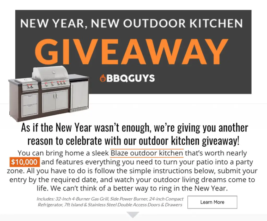 Score a $9,000 Outdoor Kitchen