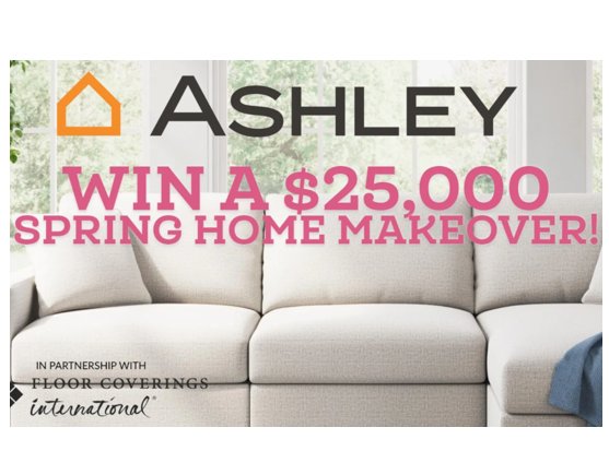 Score With Ashley Giveaway - Win a $25,000 Spring Home Makeover