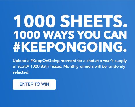 Scott 1000 Ways You Can #KeepOnGoing Sweepstakes