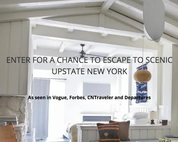 Scribner's Catskills Getaway Sweepstakes