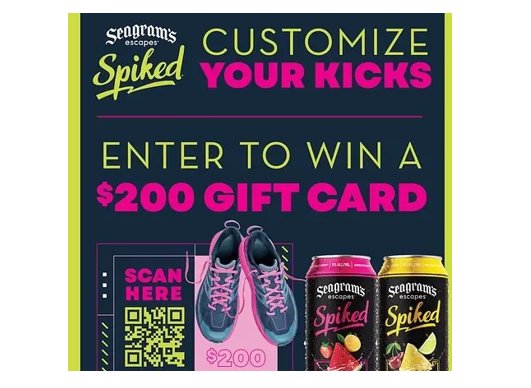 Seagram’s Escapes Customize Your Kicks Sweepstakes – Win A $200 Gift Card (10 Winners)