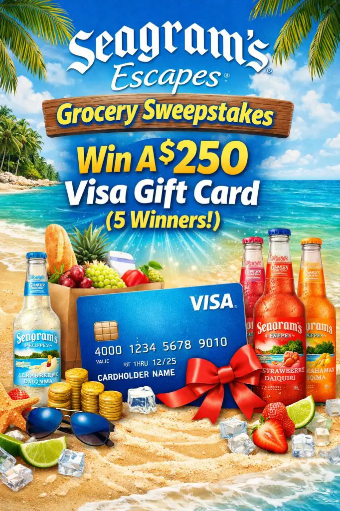 SEAGRAM’S Escapes Grocery Sweepstakes – Win A $250 Visa Gift Card (5 Winners)