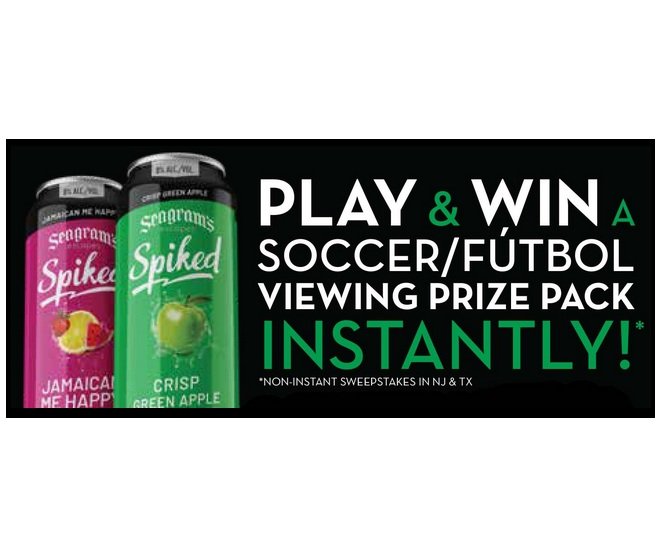 Seagram’s Escapes Spiked Futbol Mobile Game Sweepstakes - Win A Flat Screen TV + Soundbar