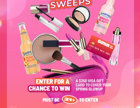 Seagram’s Escapes Spring Get Ready With Me Sweepstakes - $250 Visa gift card; 5 Winners