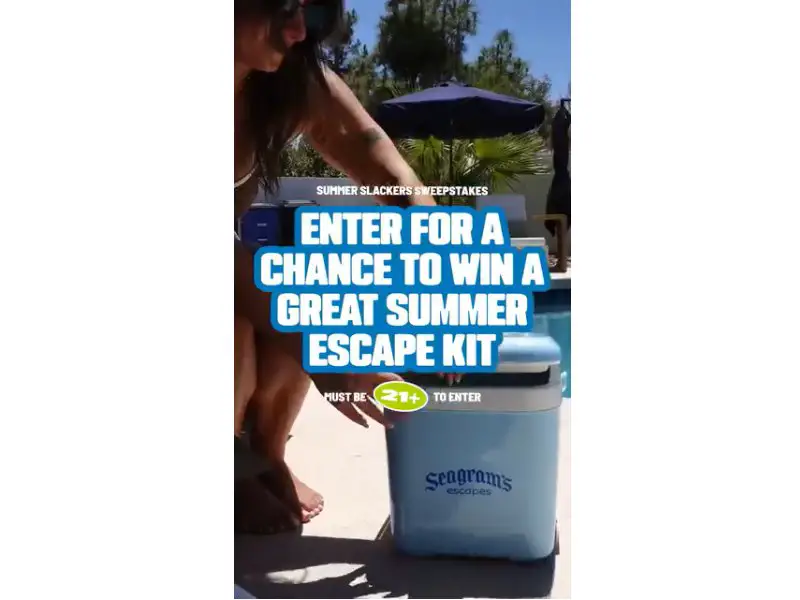 Seagram’s Escapes Summer Slackers Sweepstakes - Win Summer Merch