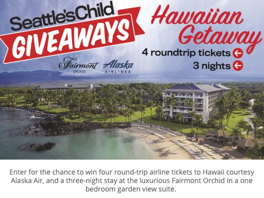 Seattles Child Hawaii $5,000 Trip