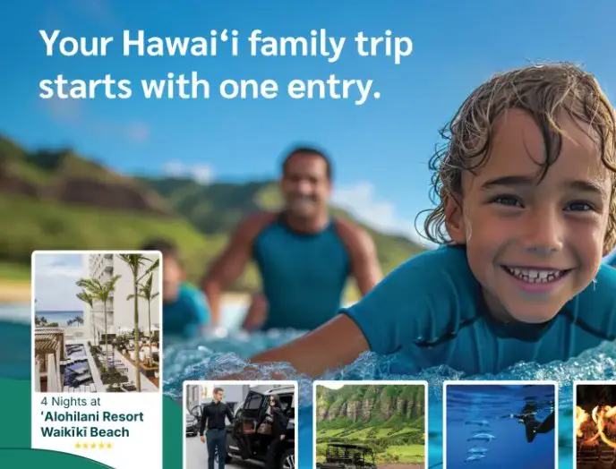 Second Street Ultimate Family Getaway to Hawai‘i Sweepstakes - Win a Trip for 4 to Hawaii.