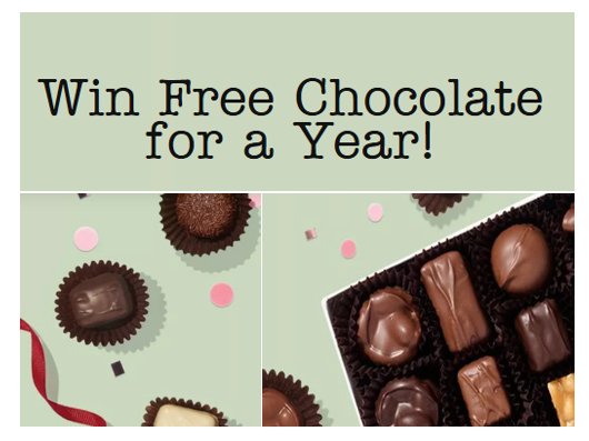 See’s Candies Mary See’s Birthday SWEET-Stakes -  Win Free Chocolates from See’s Candies for a Year