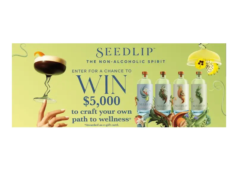 Seedlip Dry January Sweepstakes - Win A $5,000 Gift Card (2 Winners)