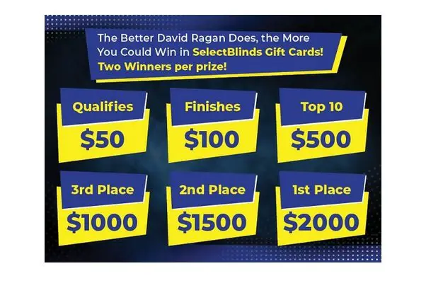 SelectBlinds.com NASCAR Finals Sweepstakes - Win A $2,000 Gift Card