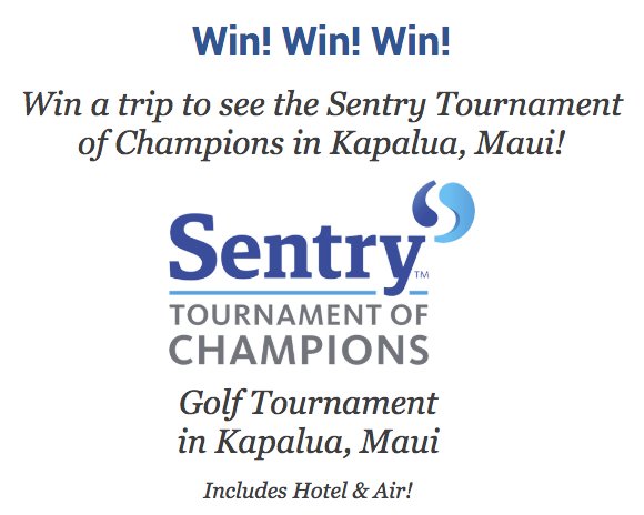 Sentry Tournament of Champions Sweepstakes