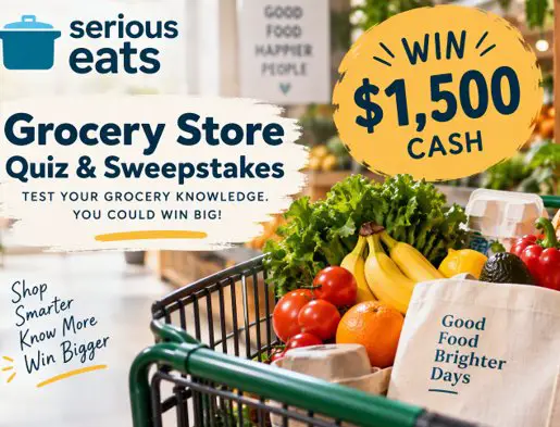 Serious Eats Grocery Store Quiz & Sweepstakes - Win $1,500 For Groceries