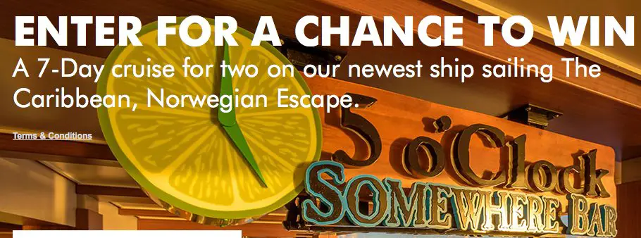 Set Sail and Win a 7-Day Cruise for 2 to The Caribbean!