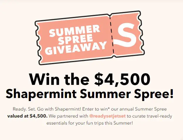 Shapermint's Summer Spree Giveaway - Win $1,000 Airline Gift Card + $1,000 Shapermint Gift Card & More