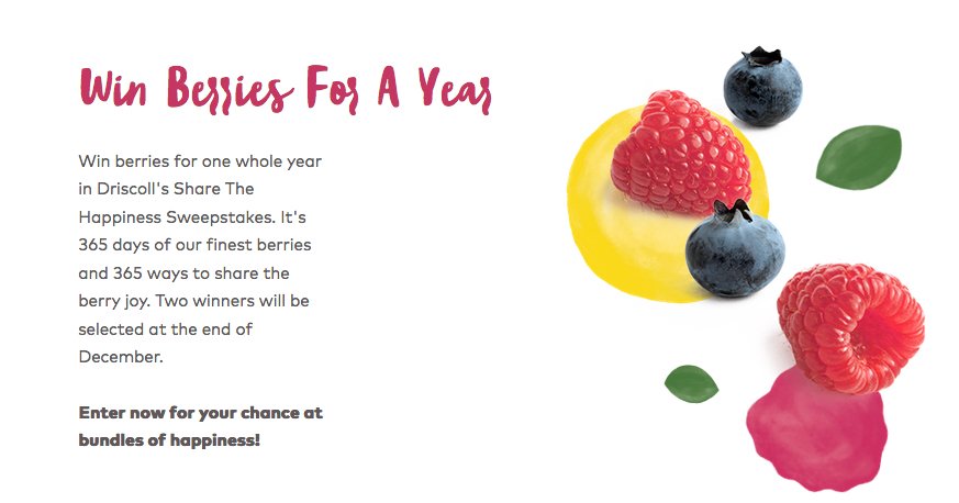Share The Happiness Berry Sweepstakes!