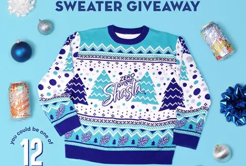 Shasta Zero Sugar Fizzy & Bright Sweater Giveaway - Win 1 Of 12 Holiday Sweaters